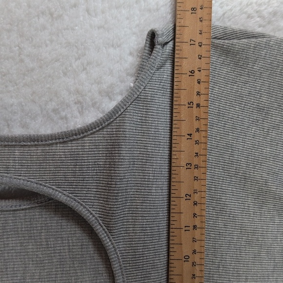 Umgee Gray Ruffle Hem Tank Top - Picture 3 of 4